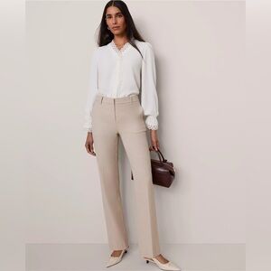Ann Taylor the Sophia pant size 6 women Classic High-Waist Dress Pants - Taupe